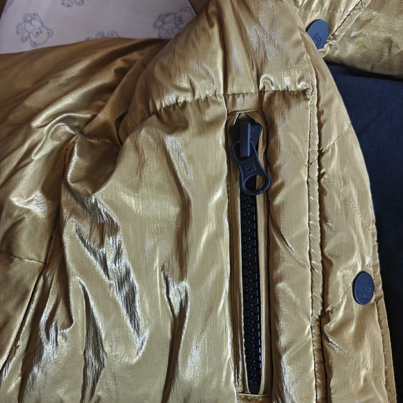 Blanc Noir Metallic Gold Puffer Size Small - Picture 3 of 9